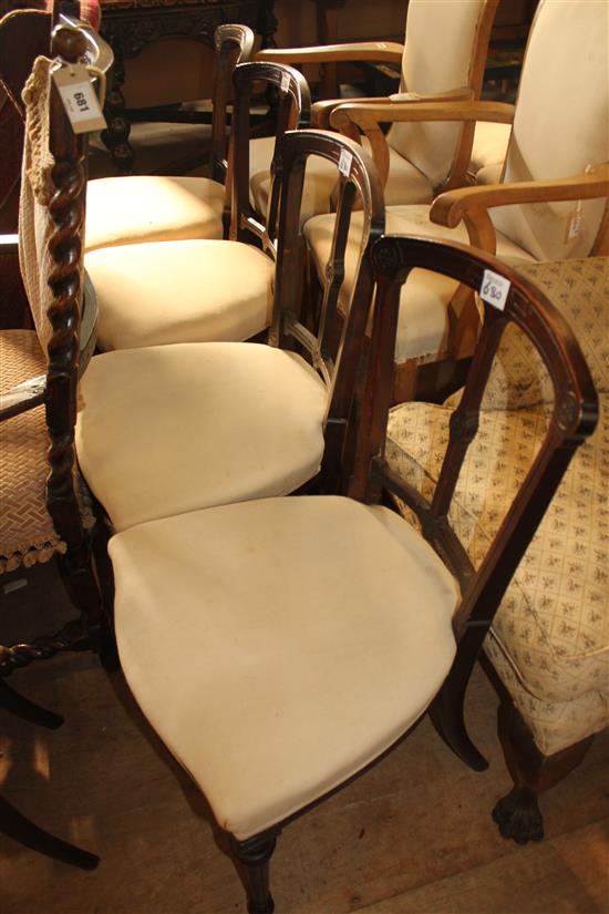 5 mahogany dining chairs